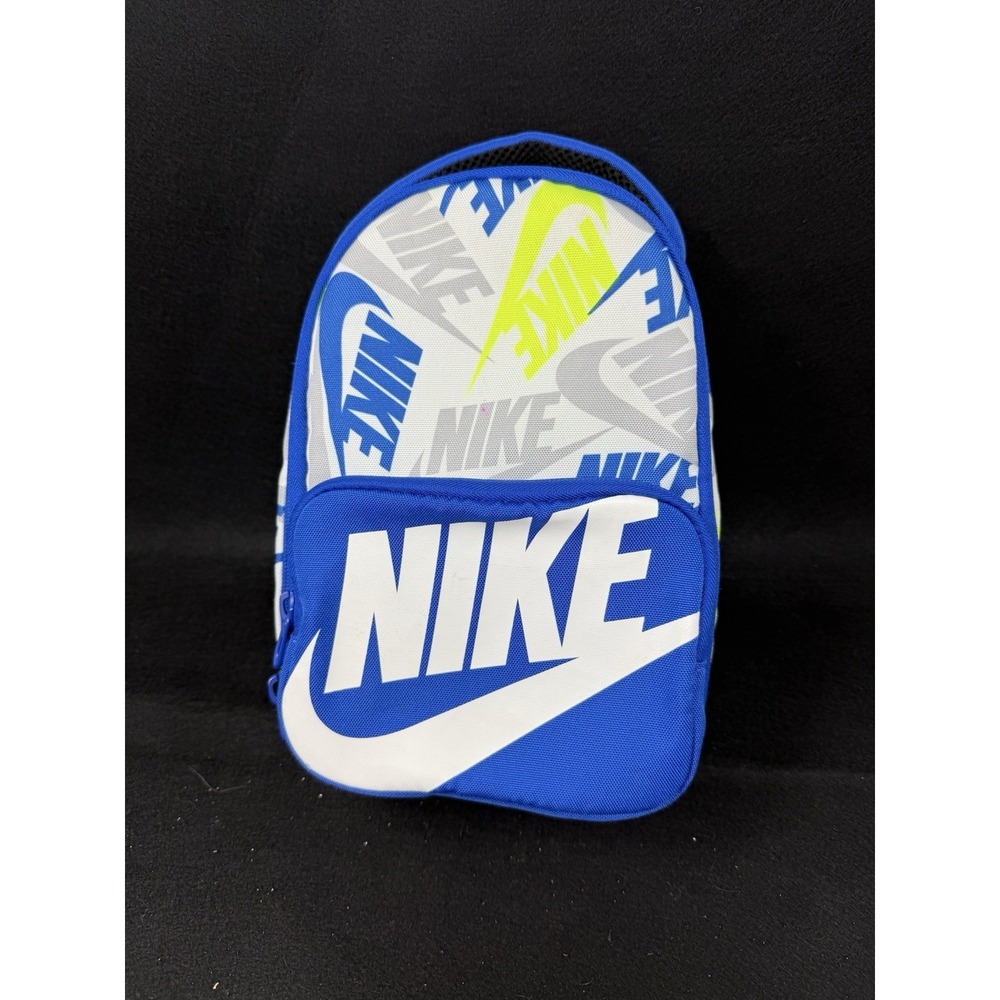 Nike Kids Insulated Lunch Bag Blue White Volt Swoosh Mini Cooler Bag EUC